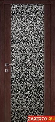 межкомнатные двери  Дариано Рондо 3 декор с матированием Вионто-2 венге