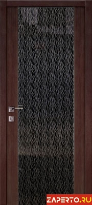 межкомнатные двери  Дариано Рондо 3 декор с гравировкой Каскад-2 венге
