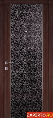 межкомнатные двери  Дариано Рондо 3 декор Руно-1 серебро венге