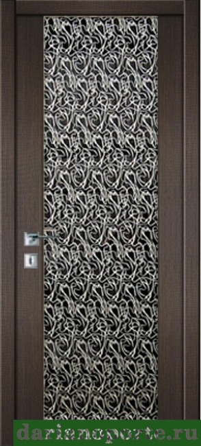 межкомнатные двери  Дариано Рондо 3 декор с матированием Вионто-2 бренди