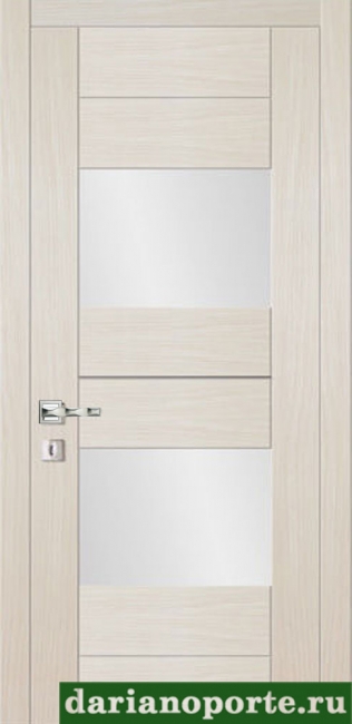 межкомнатные двери  Дариано Шотти-2 стекло белое сом лате