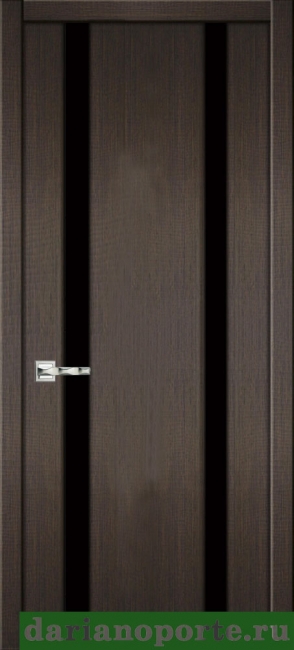 межкомнатные двери  Дариано Рондо 4 чёрный триплекс бренди