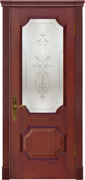 межкомнатные двери  Дариано Неаполь гравировка Рассвет красное дерево