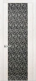 межкомнатные двери  Дариано Рондо-3 декор с матированием Вионто-2 кортекс