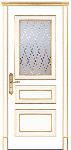 межкомнатные двери  Дариано Виченца-3 гравировка Англия эмаль патина