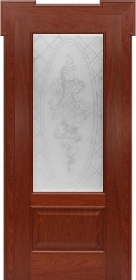 межкомнатные двери  Дариано Олимп стекло Ретро вишня