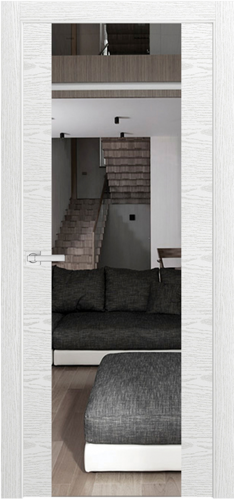 межкомнатные двери  Дариано Вита-3 зеркало ясень