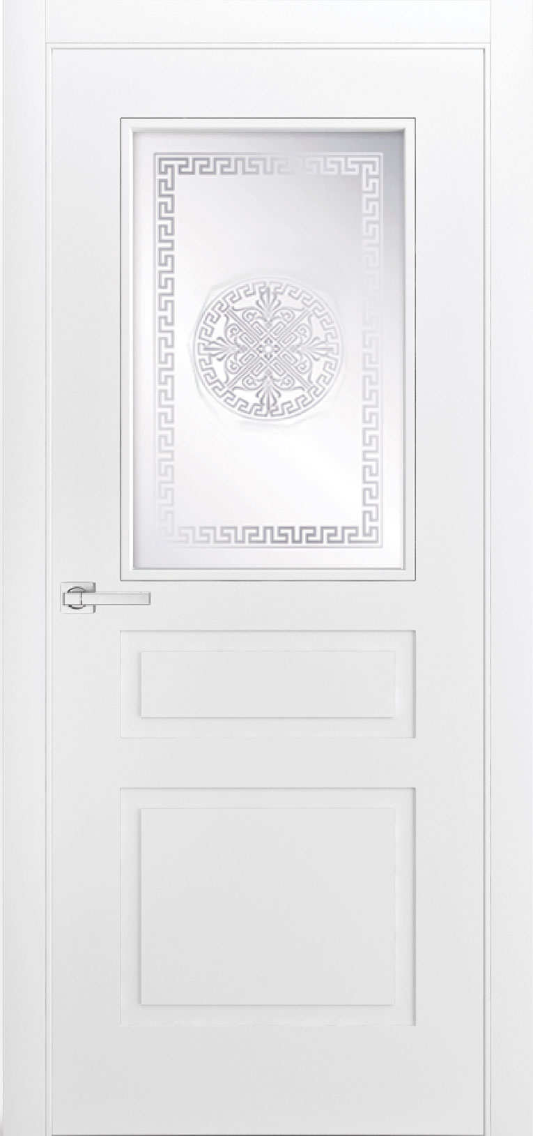 межкомнатные двери  Дариано Манчестер МС3 стекло Одиссей эмаль