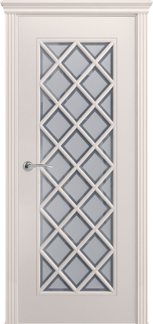 межкомнатные двери  Дариано Саппоро 1 с рёшеткой Ромб эмаль