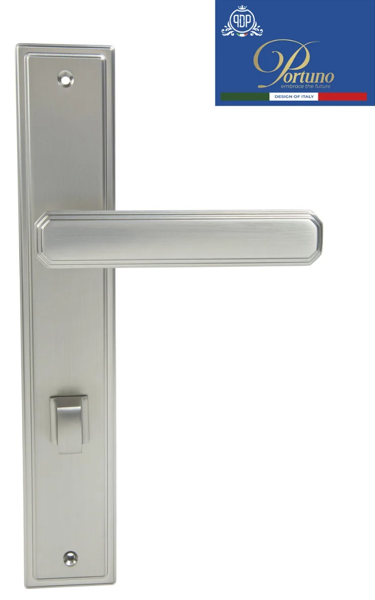 дверные ручки  Porta di Parma Pyramid (PDP) на планке матовый никель