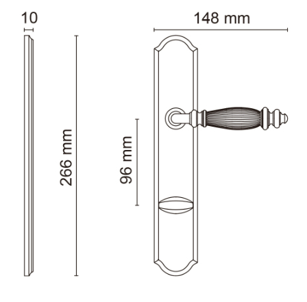 Siena на планке полированный хром