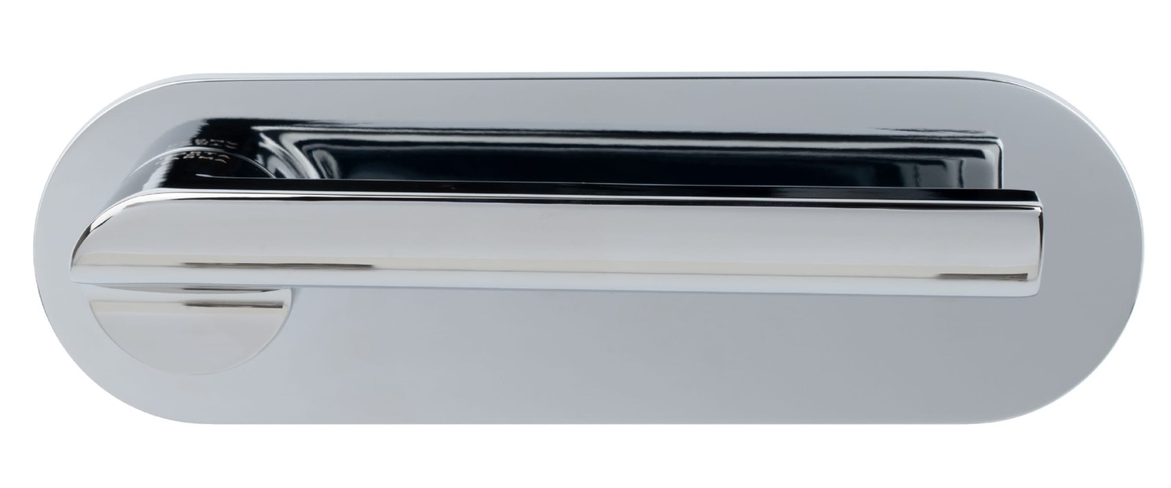 дверные ручки  Porta di Parma Punto на широкой планке полированный хром