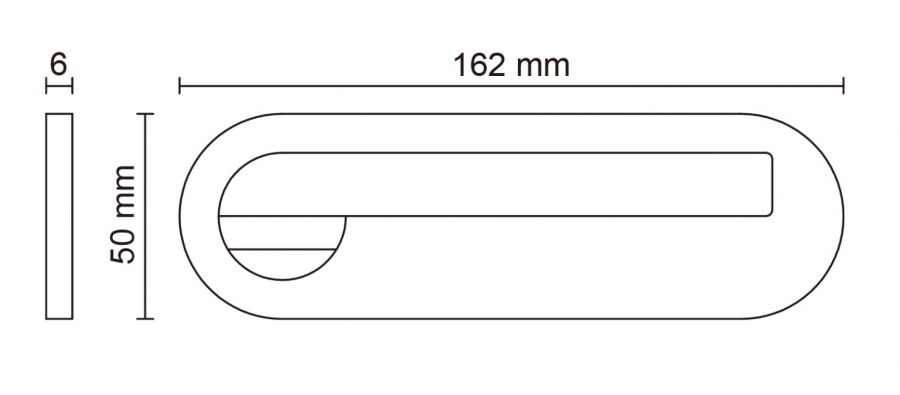 Punto на широкой планке полированный хром