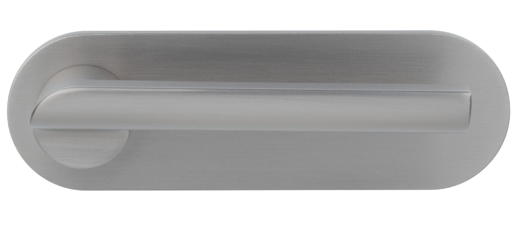 дверные ручки  Porta di Parma Punto на широкой планке матовый никель