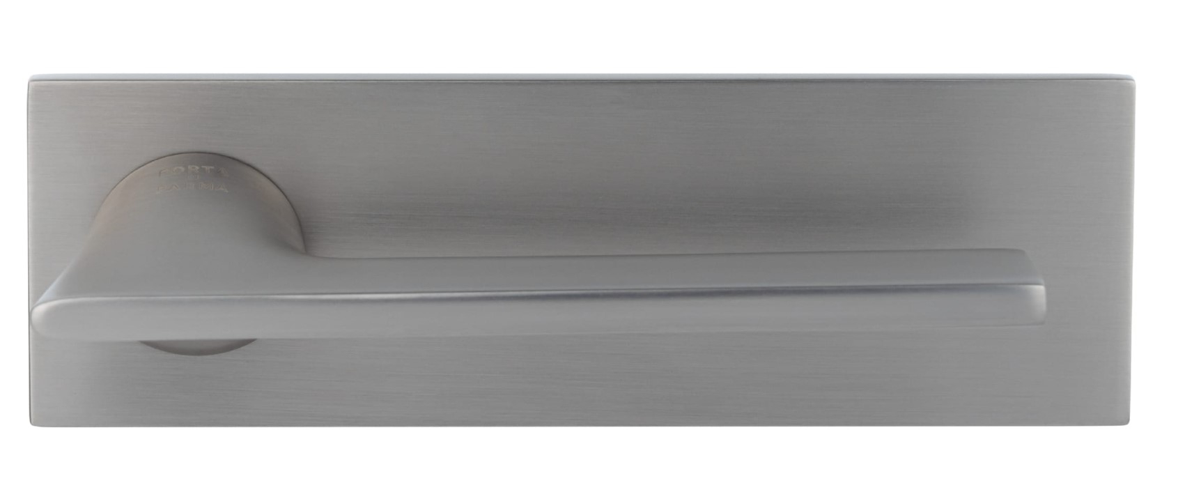 дверные ручки  Porta di Parma Alato на широкой планке матовый никель