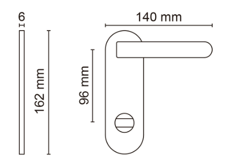 Fedra на широкой планке матовый никель