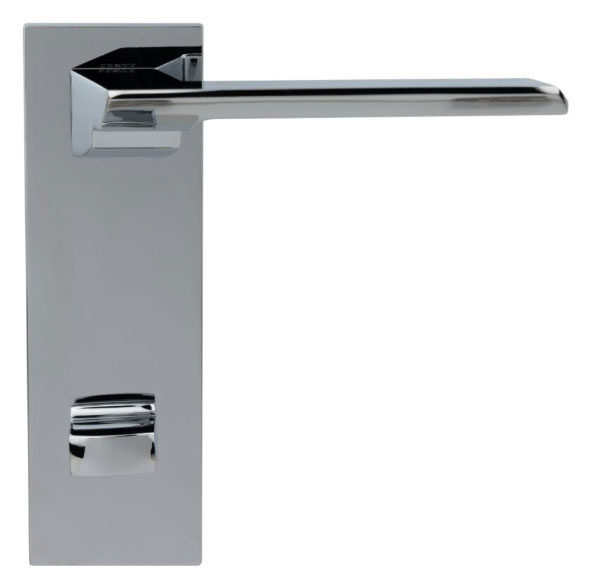 дверные ручки  Porta di Parma Italia на широкой планке полированный хром