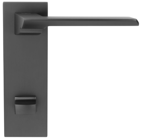 дверные ручки  Porta di Parma Italia на широкой планке матовый графит