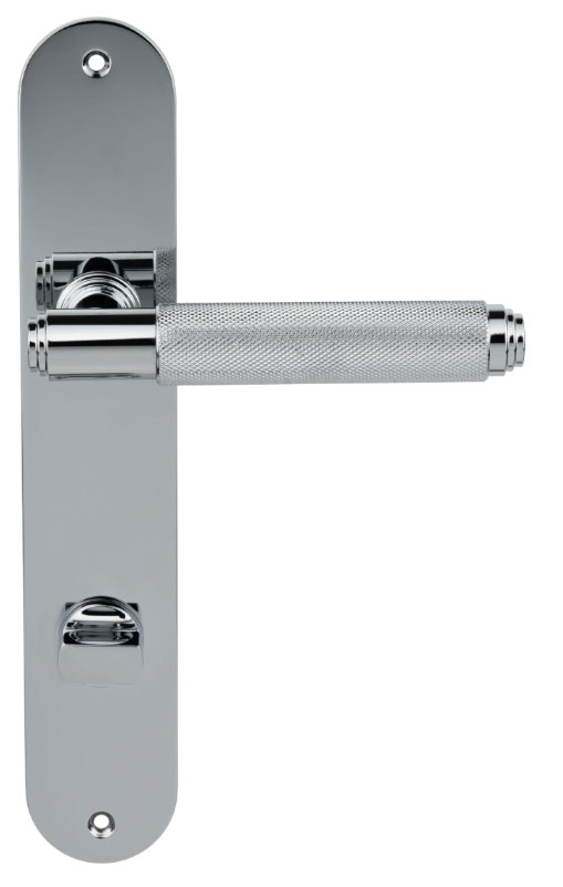 дверные ручки  Porta di Parma Exa Zig на планке полированный хром