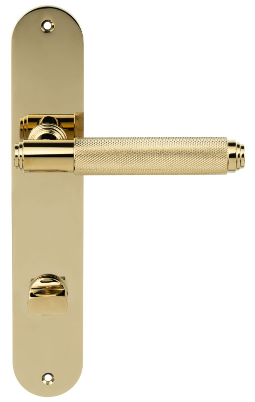 дверные ручки  Porta di Parma Exa Zig на планке полированное золото