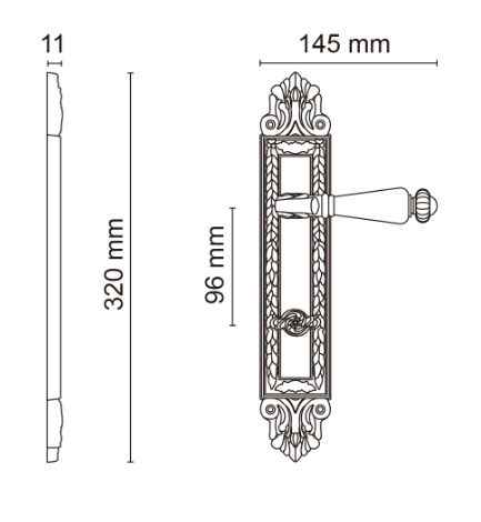 Ninfa на планке полированное золото