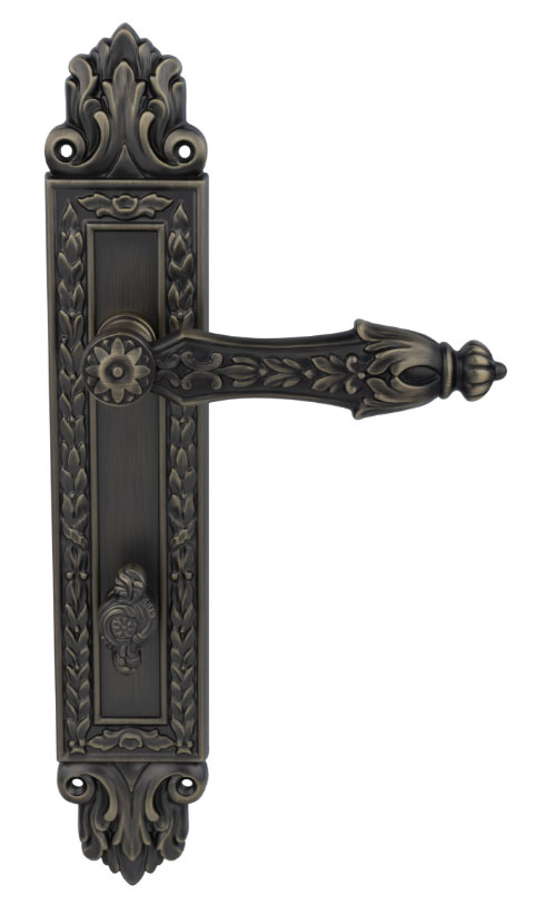 дверные ручки  Porta di Parma Arcadia на планке матовая бронза